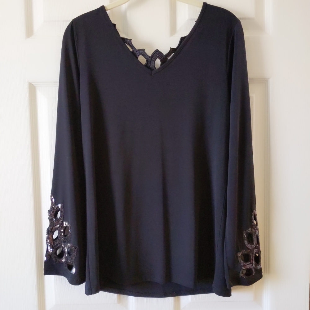 Joan Boyce Evening Tunic Black Small